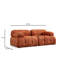 Élégant canapé 2 places, orange, 74,8 x 37,4 x 29,5 pouces | Structure durable en bois de hêtre et en carton, tissu doux 100% polyester | Support confortable pour le dos en mousse et en silicone 28 | Mobilier de salon moderne-1600429820