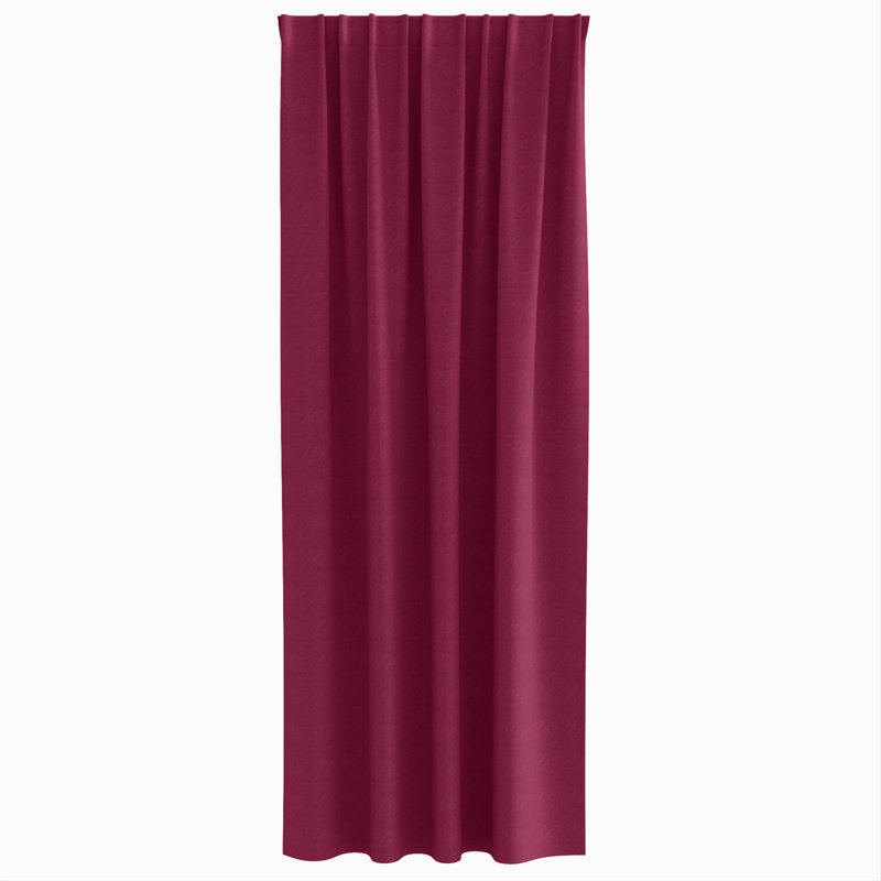 Curtains With Curtains 2 Pcs Polyester, Wine Red, 140cm Width x 225cm Drop