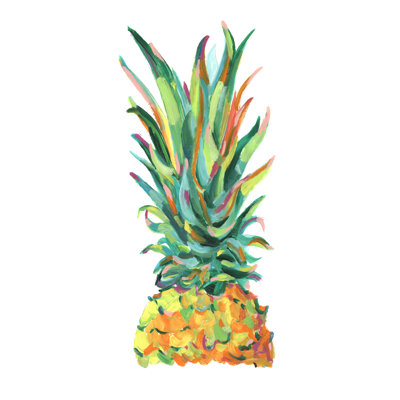 Bright Pop Pineapple I by Ethan Harper - Wrapped Canvas Painting