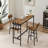 Bar Table Set With Wine Bottle Storage Rack