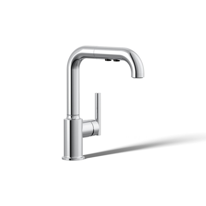 Purist Single Handle Kitchen Faucet, Chrome poli