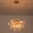 6 - Light Dimmable Iridescent Glass Globe Bubble Chandelier-497339326