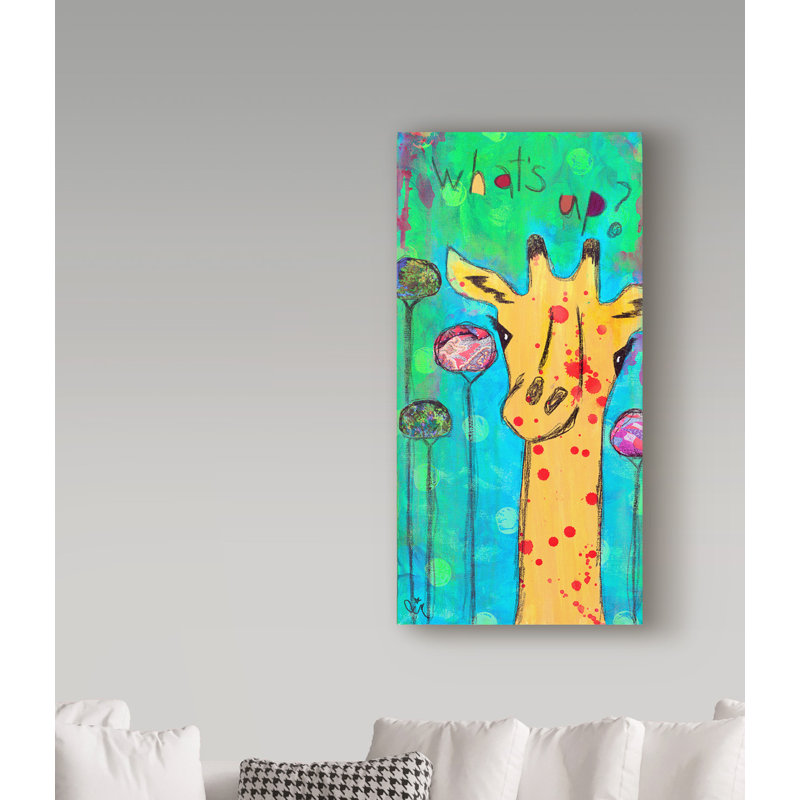 Art sur toile Huso «What Up Giraffe», H 19 po x l 10 po x P 2 po