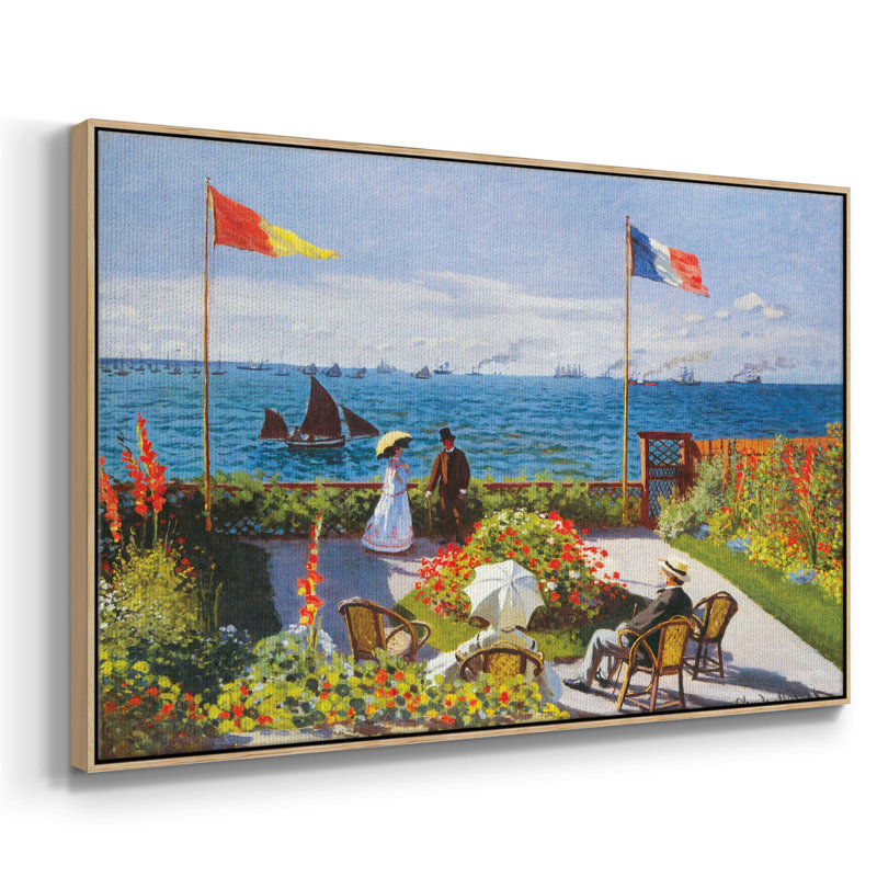 Claude Monet, reproduction d'art sur toile, Bois naturel, H 37 po x l 25 po x P 2 po