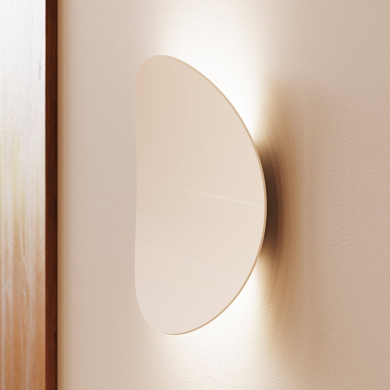Malibu Discs LED Flush Mounted Sconce, Satin White, 14" H x 14" W x 3" D