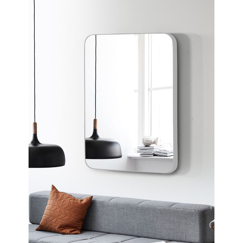 Dunstall Metal Mirror, 36" x 24", White