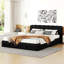 Lit plateforme en tissu d'ameublement-871477687