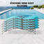 Ensemble 3 chaises longues bleues pour piscine