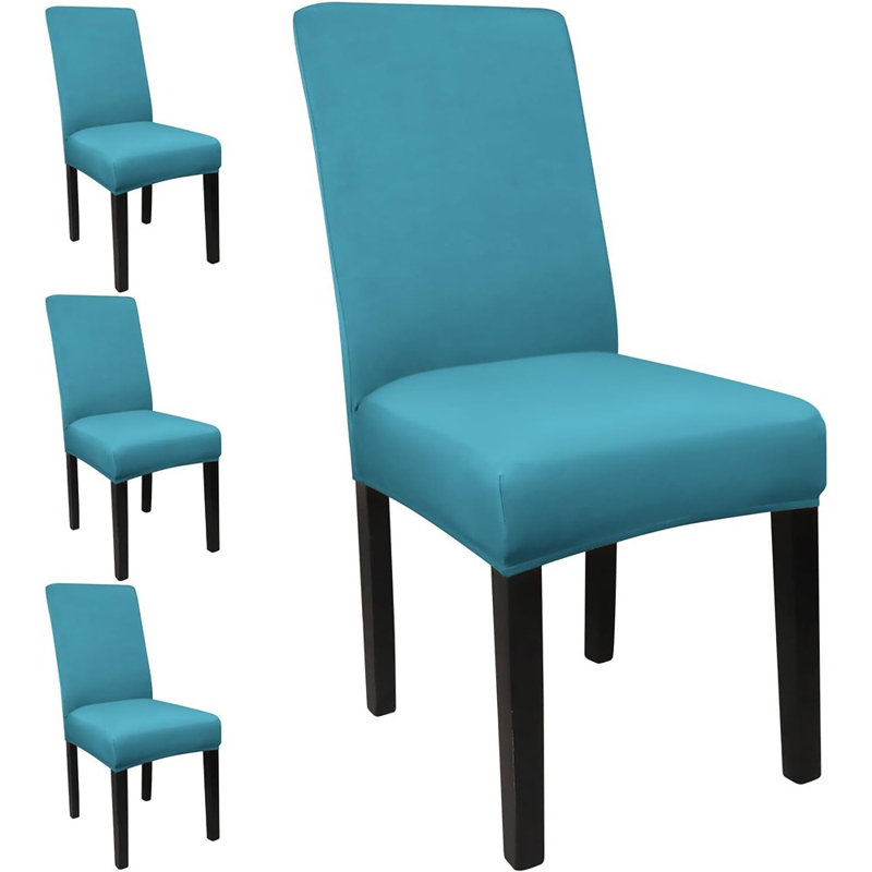 Housses de chaises de salle à manger - neutre / assorties - paquet de 4, extensible, amovible, lavable, style Parsons