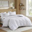 Couette 3 pièces à rayures tissées avec revers en microfibre, antidérapant, idéale pour les chambres à coucher-133084875