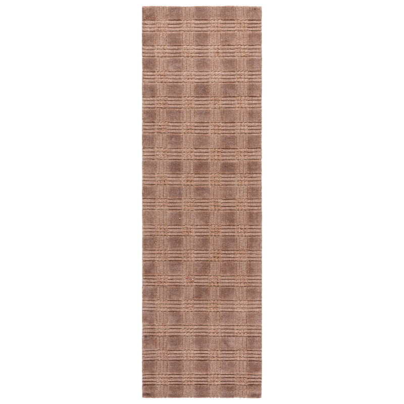 Adish Plaid Hand-Loomed Performance Area Rug, Runner 2'3" x 8'