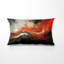 Coussin décoratif avec motif marbre rouge et or - Coussin imprimé abstrait-135801169