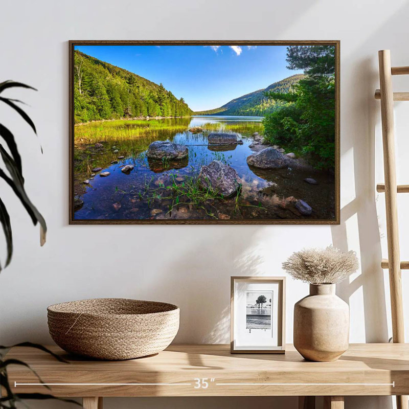 Eagle Lake, 25" X 17", Floating Frame Walnut