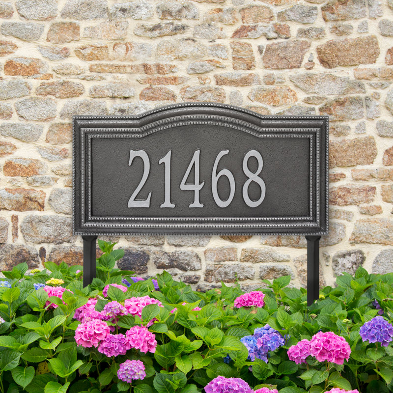 Plaque d'adresse sur 1 ligne Signature Series, Oui, Gris fumée, Gris