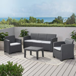 Bartz 5 - Person Patio Conversation Set with Cushions
