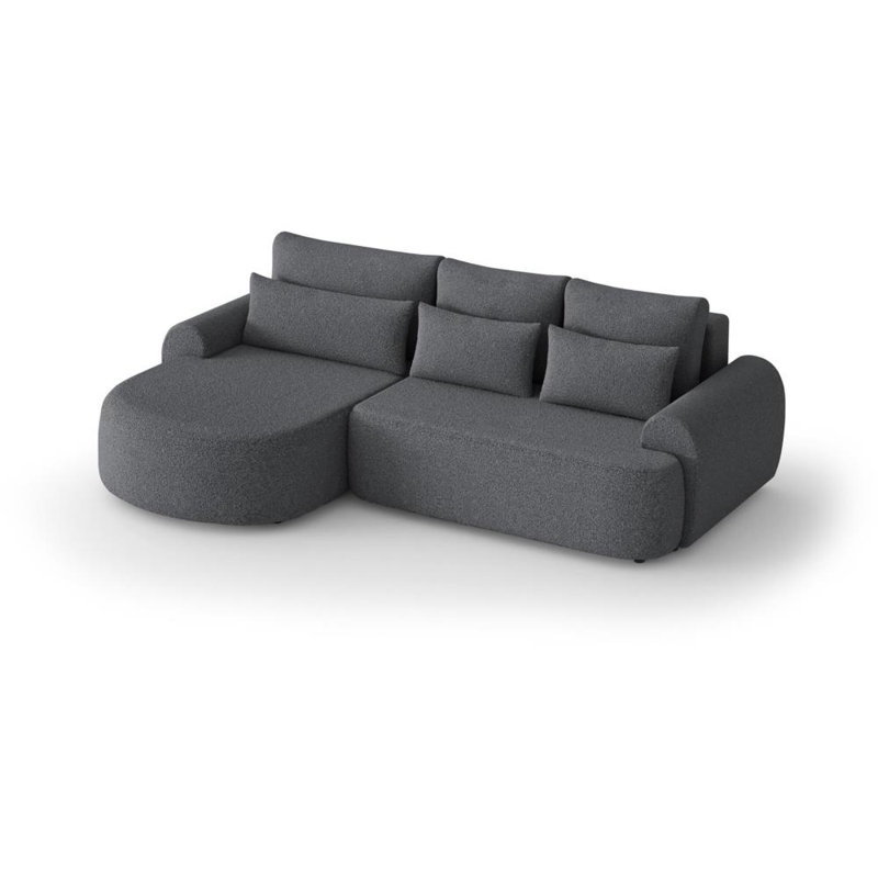 Cyani 4 Seater Sofa Bed, Graphite, Left Hand Facing