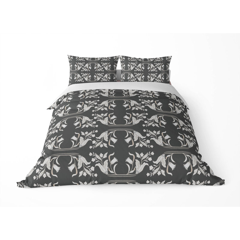 Ensemble d'édredon léger Mira, Gris anthracite, Édredon grand + 2 taies d'oreiller standard