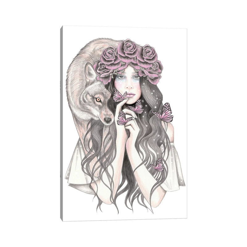 Shadow Wolf by Andrea Hrnjak - Wrapped Canvas Print, 66.04 cm H x 45.72 cm W x 3.175 cm D