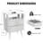 2 Pack Modern Nightstand With Charging Station, Bedside Tables With LED Light And Fabric Drawers-990909499