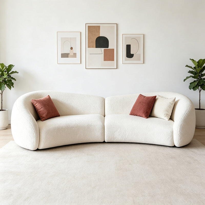 Modern Minimalist Design Curved Sofa