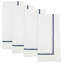 Odelle Embroidered Line Design Dinner 4 Piece Napkin Set-620832491