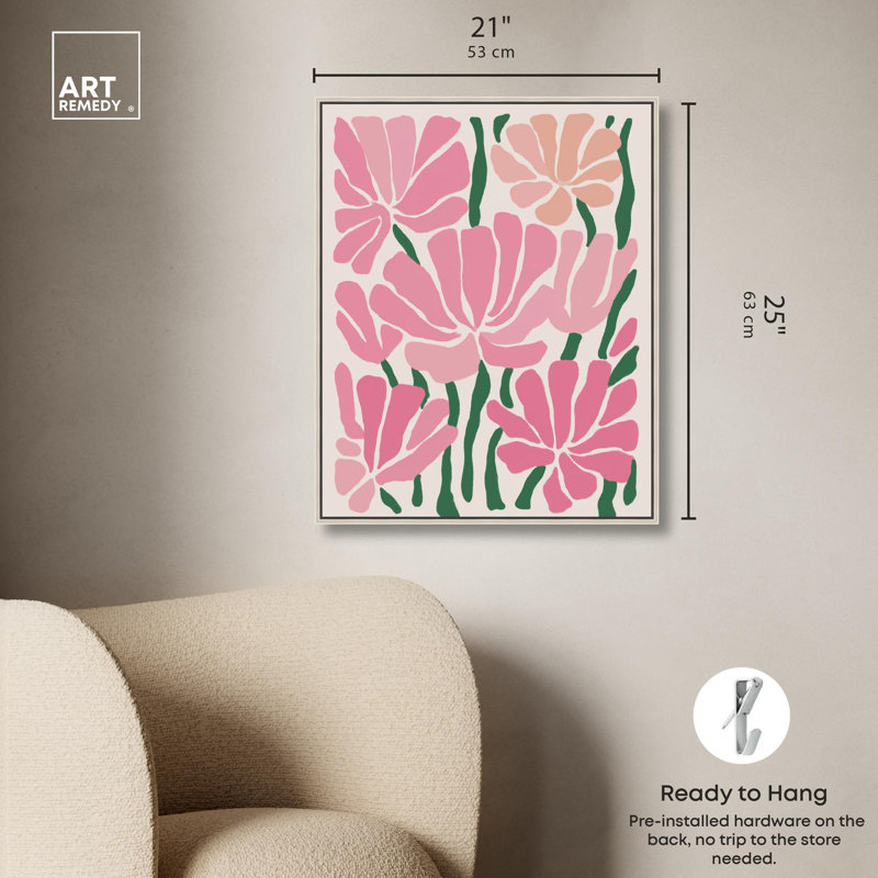 «Wall Garden II Boho Decor» par Art Remedy, H 20 po x l 24 po, Cadre argenté