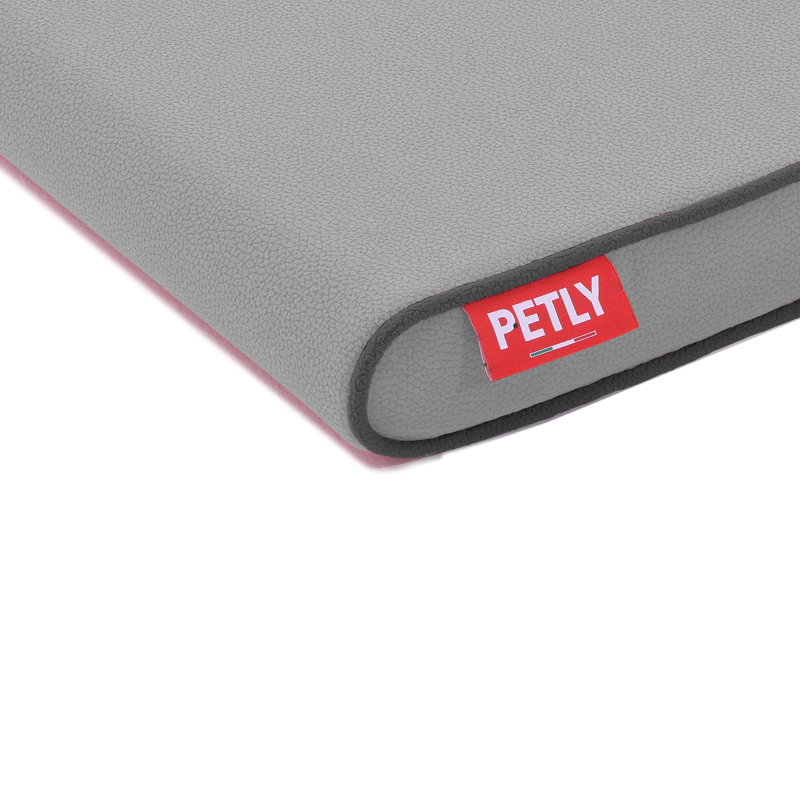 Orthopedic Microfibre Pet Bed, Light Grey, Large (120cm W x 80cm D)