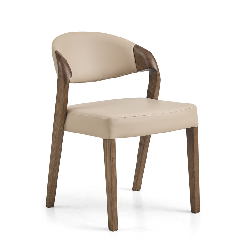 Chaise d'appoint rembourrée Aiko crème, Anthracite