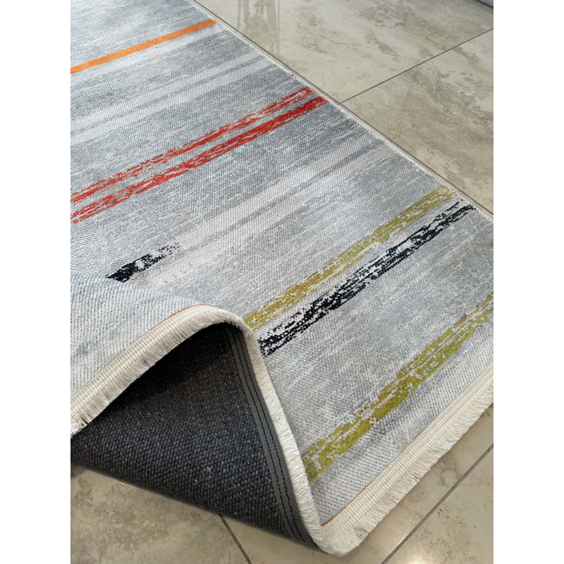 Tapis en coton Landree avec envers antidérapant, Rectangle 2 pi 7 po x 3 pi 3 po