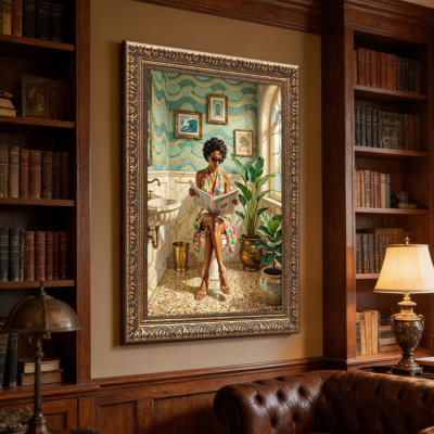 «Gallery Wrap», art mural sur toile pour le salon, la chambre à coucher, le bureau ou le vestibule - décoration murale décorative avec art rétro