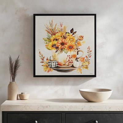 «Fall Teacup» par Nicole DeCamp, reproduction d'art