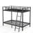 Metal Twin Over Twin Standard Bunk Bed with Guardrails and Built-In Ladder-937105060-933611412