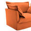 Chenille orange à housse 4 places, housse amovible, canapé de salon profond, flexible pour différentes configurations de sièges, siège relaxant, mousse haute densité et confortable