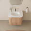 Wall Mounted Single Vanity Bathroom Vanity With Cultured Marble Top