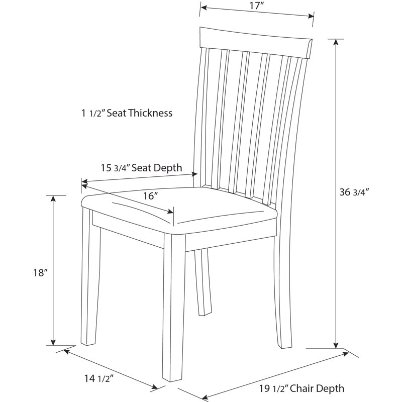 Ensemble de 4 chaises de salle à manger en bois sans accoudoirs avec sièges rembourrés et dossiers à lattes, Noir