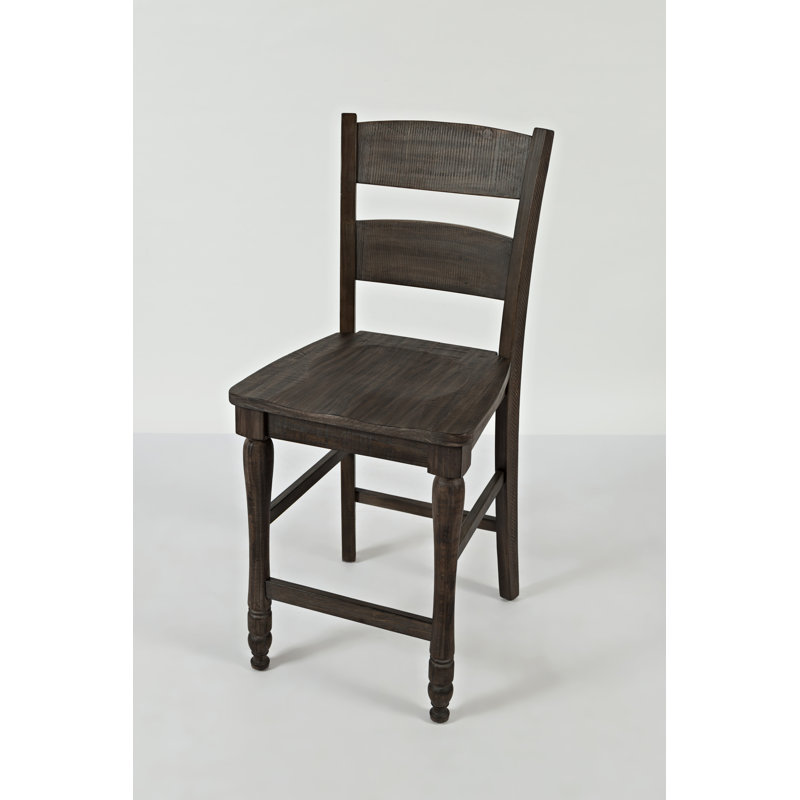 Karley Solid Wood Counter Stool, Barnwood Brown