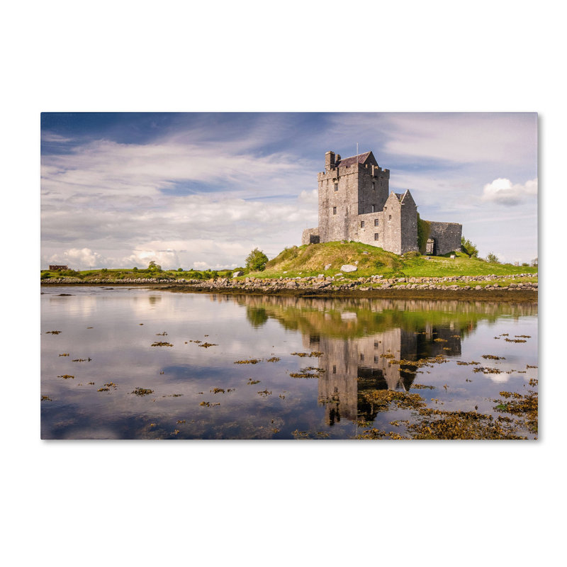 « dunguaire castle ireland » par pierre leclerc,, reproduction de photo sur toile tendue, H 12 po x l 19 po x P 2 po