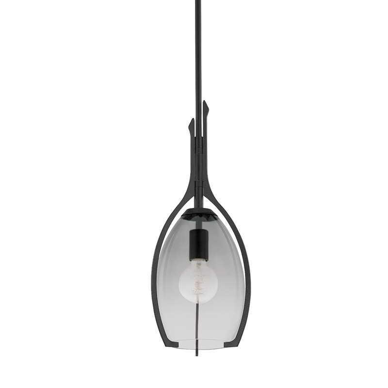 Luminaire suspendu 1 lumière Pacifica, H 66,25 po x l 9 po x P 9 po