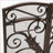 Fireplace Screen, Traditional 3-Panel Foldable with Gold Floral Accents on Black | Iron Frame | Black+Gold-876967616