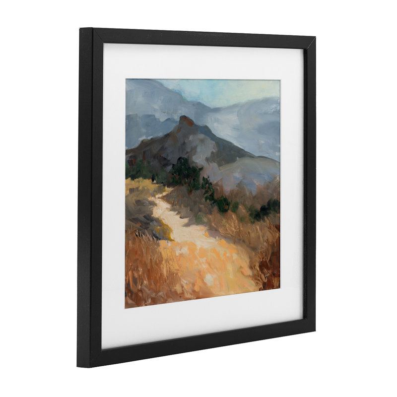 Golden Trail Mountain View, reproduction encadrée sous verre, conception de Julia Purinton, H 13 po x l 13 po