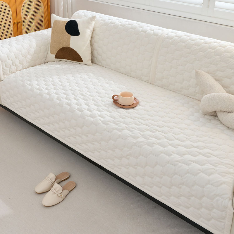 Housse de canapé en velours doux et moelleux, housse antidérapante lavable pour animaux de compagnie, Gris