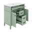Ensemble de meuble-lavabo 36 po avec lavabo, armoire de rangement autoportante moderne avec cuve en céramique, tiroir supérieur rabattable, 2 tiroirs-1328109554
