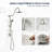 Brushed Nickel Shower System, 5 Modes Hand And Finish Faucet, 5 Diverter Valve