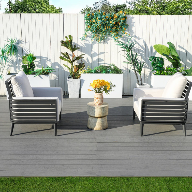 Ensembles de patio 3 pièces avec table de bout Hudson