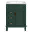 Meuble-lavabo 24 po avec lavabo en céramique, petite armoire de salle de bain, armoire moderne avec 2 tiroirs et tablette réglable-254704937
