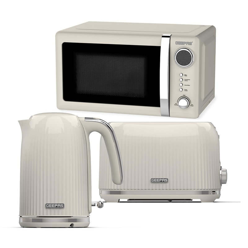 Geepas 32cm 20m³ L Countertop Microwave, Cream