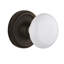 White Porcelain Interior Mortise Door Knob with Classic Rosette-344113898