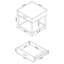Ensemble de table basse et de bout relevable avec rangement fonctionnel