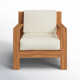 Bogota Teak 2 - Person Patio Conversation Sets with Sunbrella® Cushions