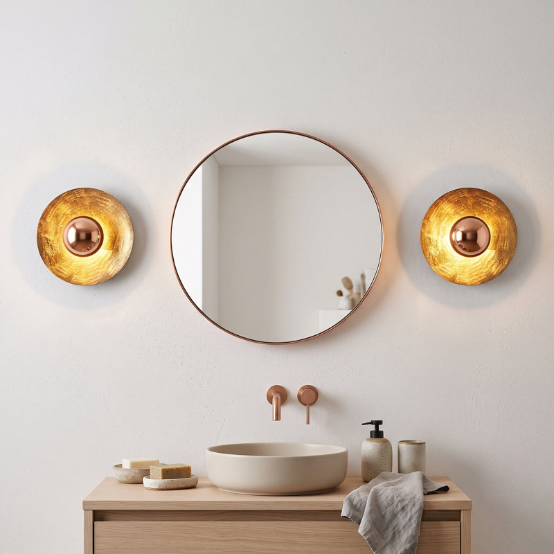 Applique murale ronde Solara 15,0 po en métal encastré